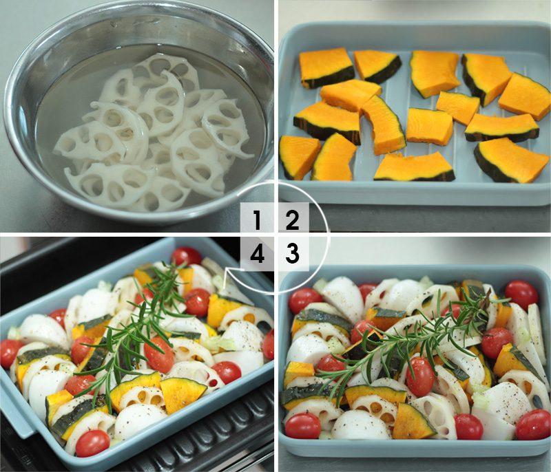 グリラーで作ろう!「野菜のグリル焼き2種」