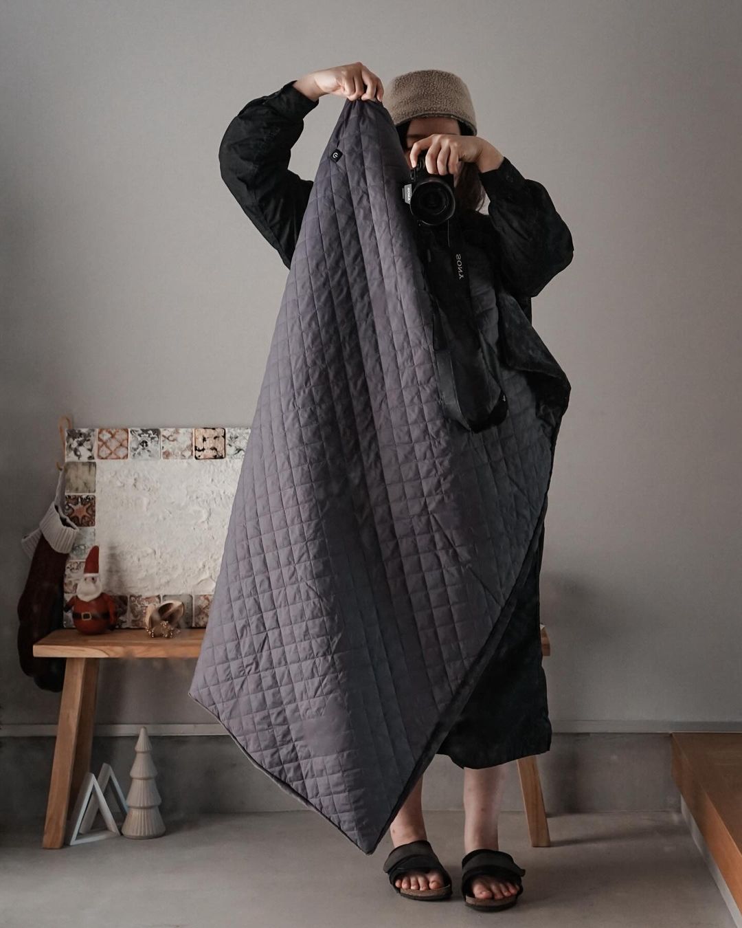 年末年始のお出かけにも!室内屋外、どこでも使える「電気ブランケット」インスタグラマーさんのご使用風景