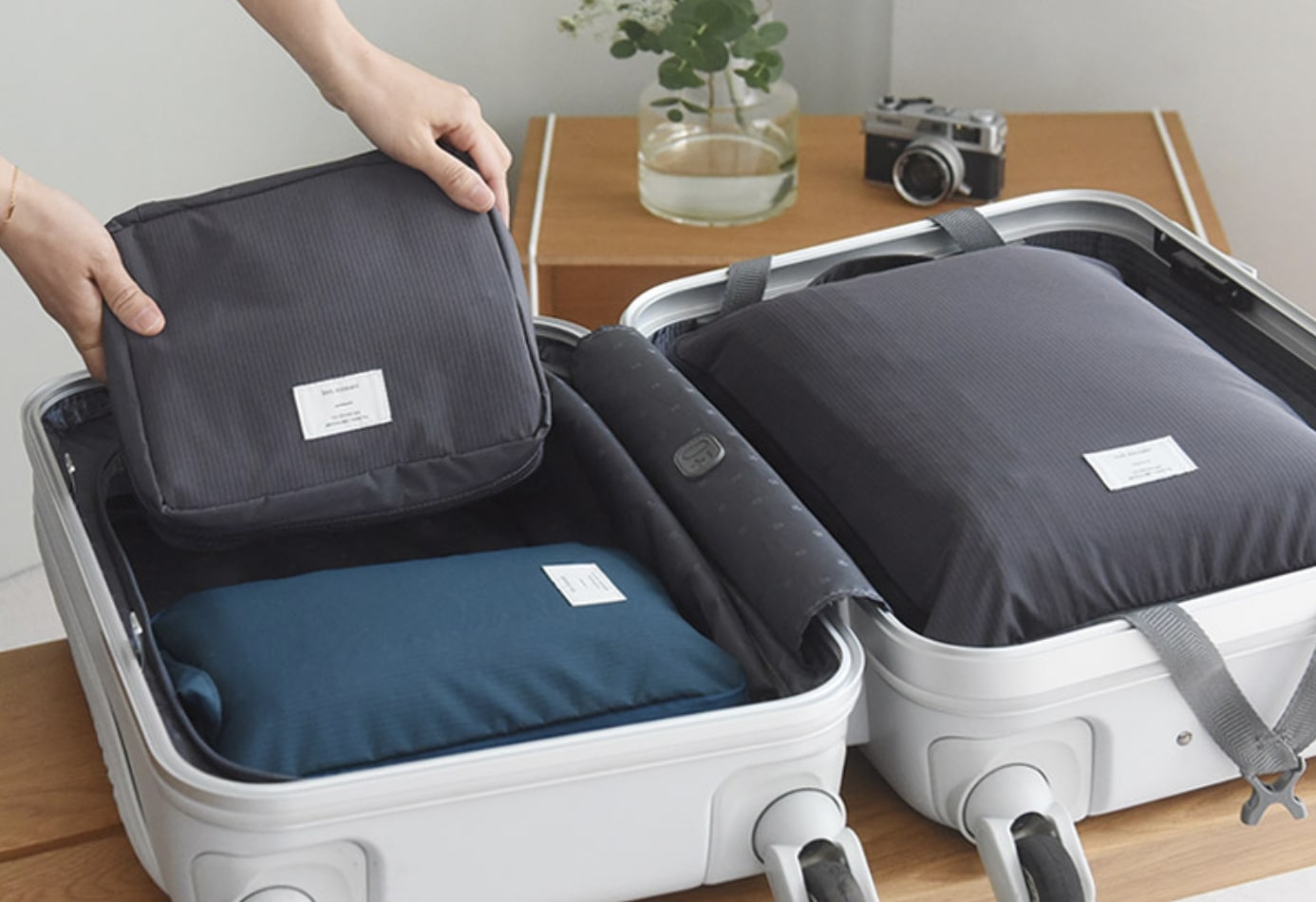 家族旅行では1人1個が当たり前！？インスタグラマーさんの旅行で「圧縮トラベルポーチ」が活躍中