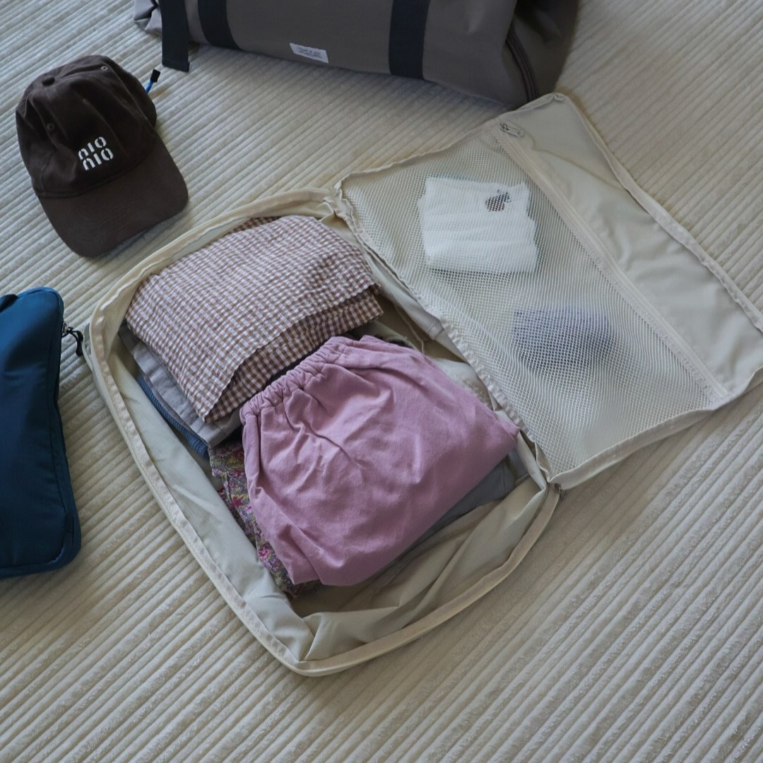 家族旅行では1人1個が当たり前！？インスタグラマーさんの旅行で「圧縮トラベルポーチ」が活躍中