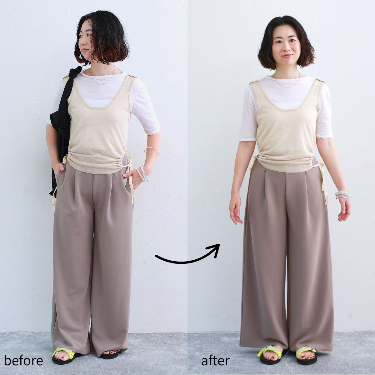 低身長さん集まれ～！お家で裾直しできる「楽ちんキレイなパンツ」をスタッフが着てみました