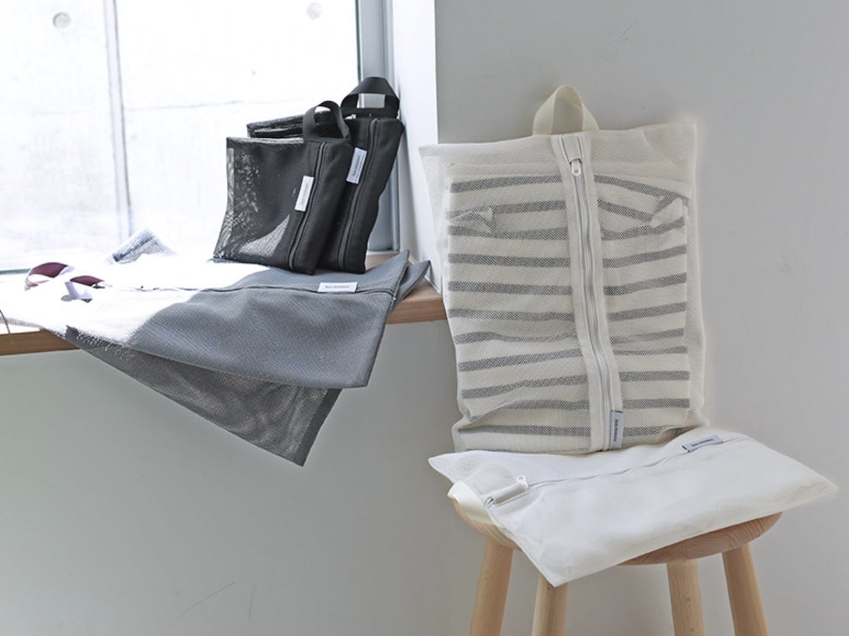 旅やジム、ヨガのお供にも！洗濯機ポンッができる「メッシュトラベルポーチ」でプチストレスを解決