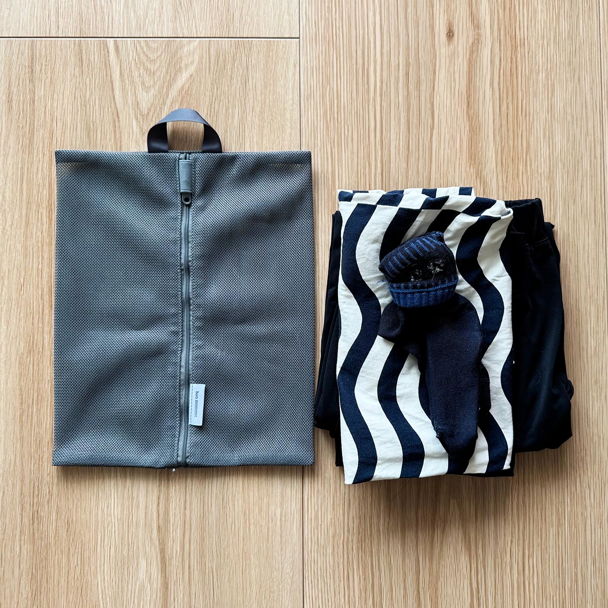 旅やジム、ヨガのお供にも！洗濯機ポンッができる「メッシュトラベルポーチ」でプチストレスを解決