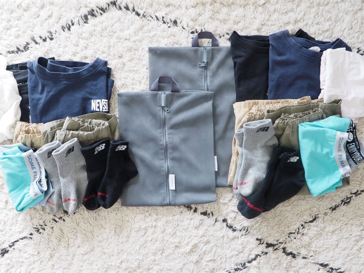 面倒な後片付けが一手間減る！「洗濯ネットになる衣類ポーチ」で旅行後の荷ほどきが快適に