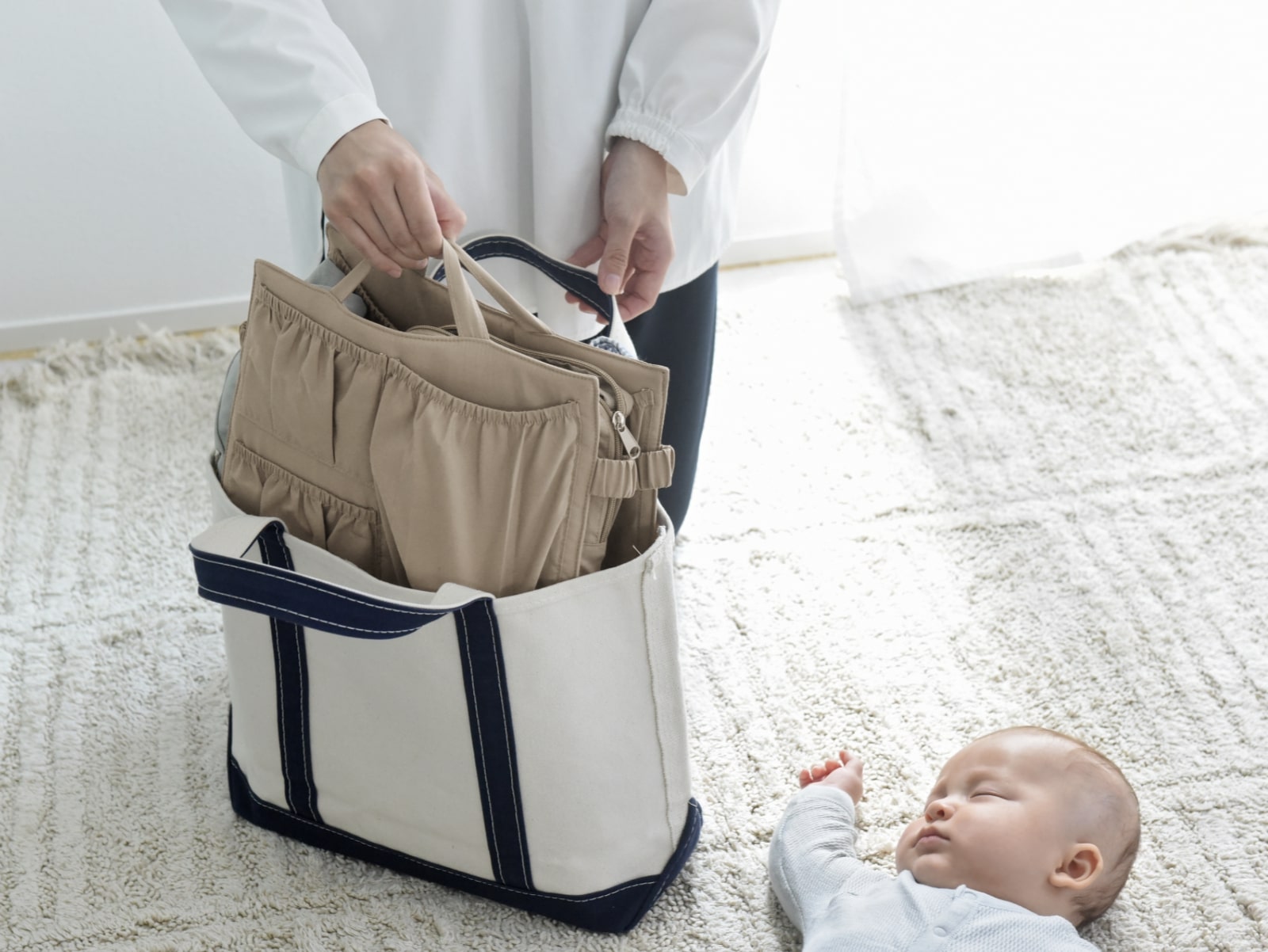 ただのトートが多機能マザーズバッグに変身！ママのための究極バッグインバッグが誕生