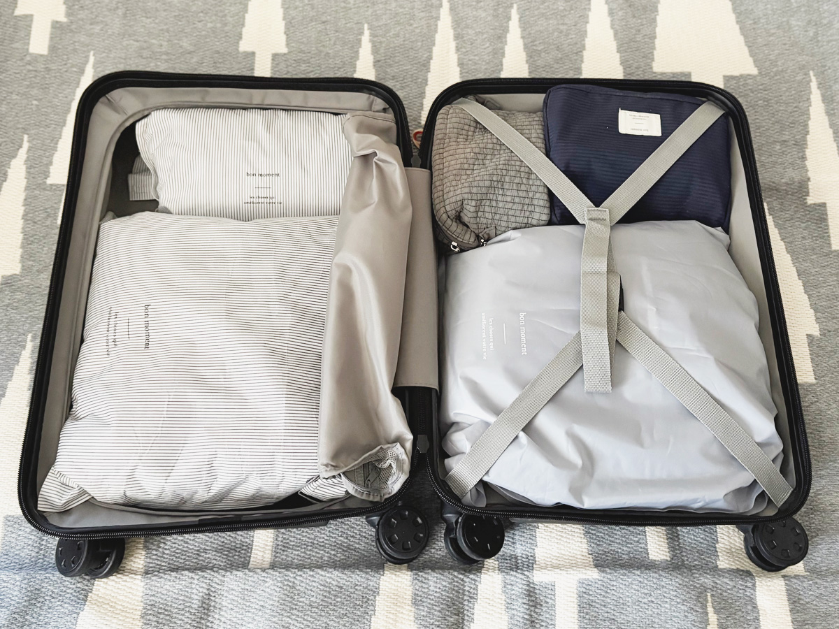 かさばる冬旅にも助かる！「すばやくペタンコ」の衣類圧縮袋を帰省・出張・キャンプで使ってみました