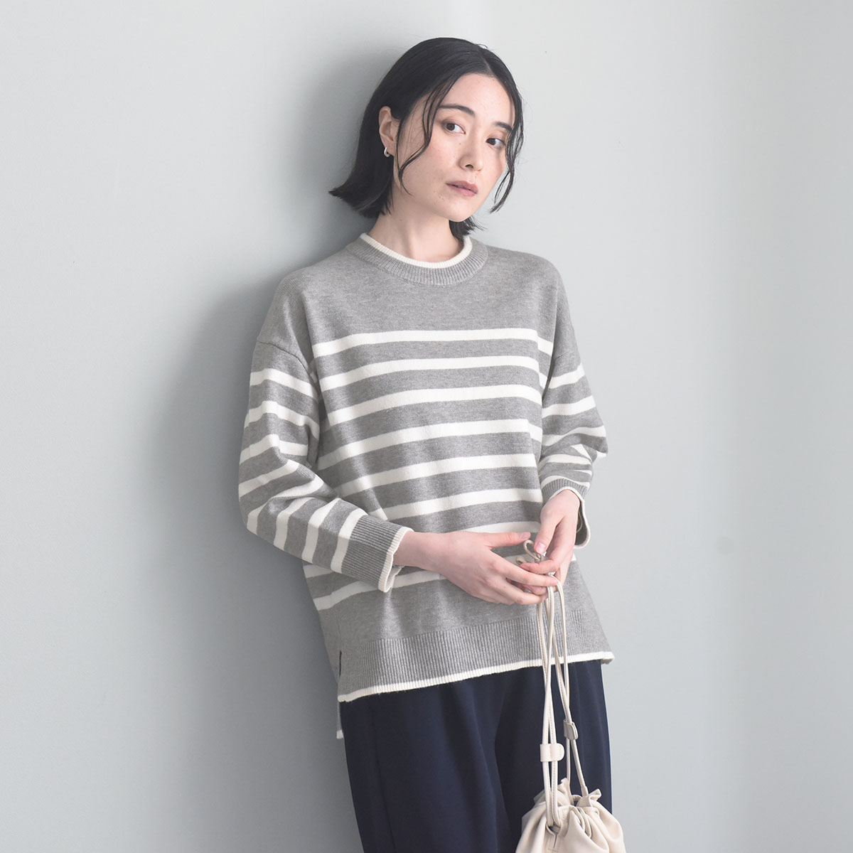 ボーダー好きさん必見！今冬ヘビロテできる「お手入れ激らくニット」スタッフ試着レポート