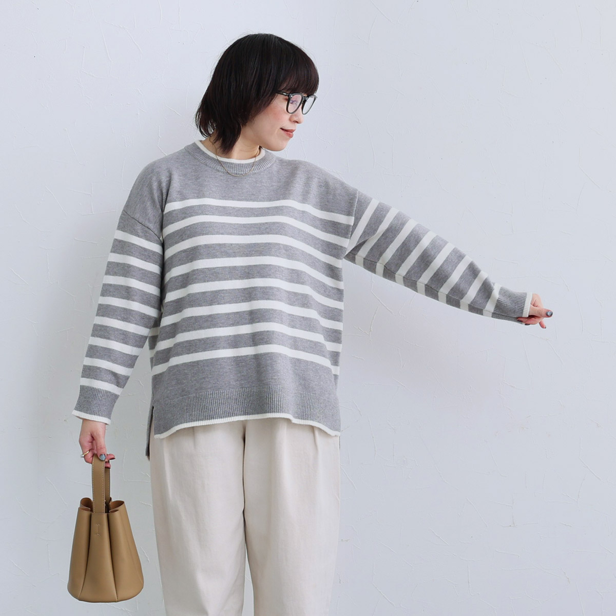 ボーダー好きさん必見！今冬ヘビロテできる「お手入れ激らくニット」スタッフ試着レポート