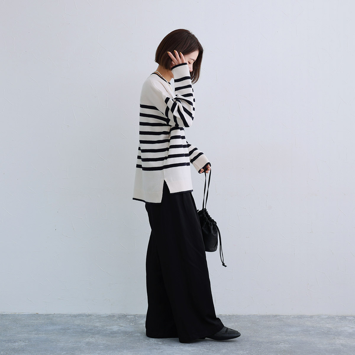 ボーダー好きさん必見！今冬ヘビロテできる「お手入れ激らくニット」スタッフ試着レポート