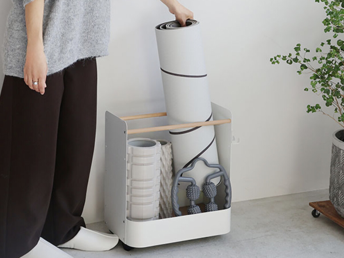 「やるぞ！」と思ったらすぐ取れるフィットネス収納。スタッフが実際に使ってみました
