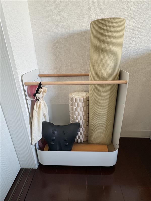 「やるぞ！」と思ったらすぐ取れるフィットネス収納。スタッフが実際に使ってみました