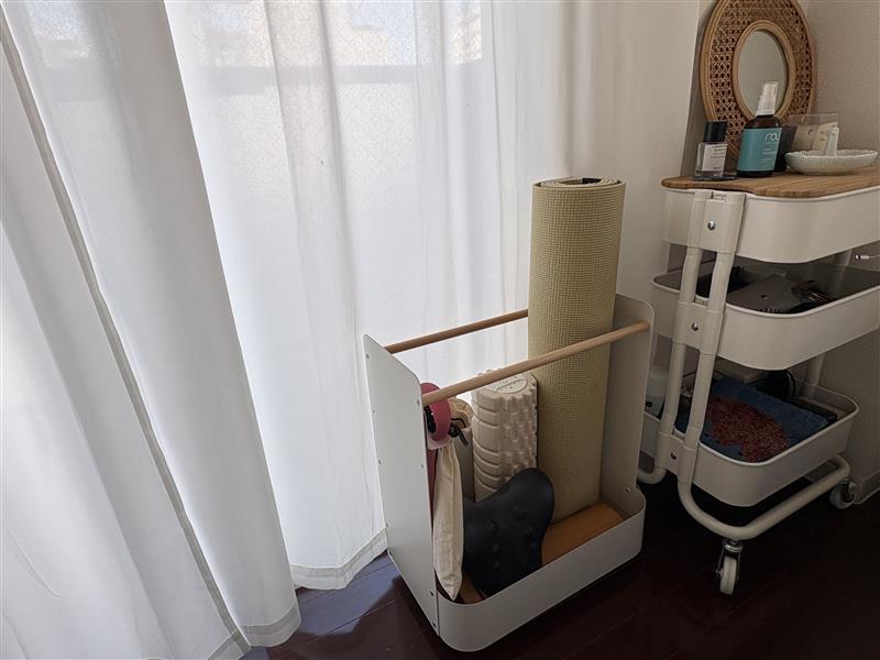 「やるぞ！」と思ったらすぐ取れるフィットネス収納。スタッフが実際に使ってみました