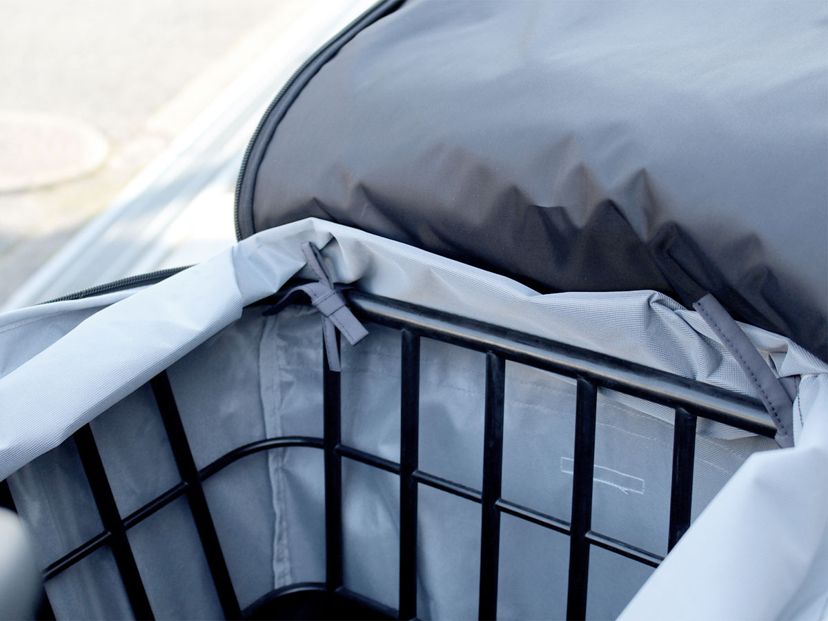 もう前カゴから荷物があふれない！自転車派ママの即戦力「拡張できるカゴカバー」