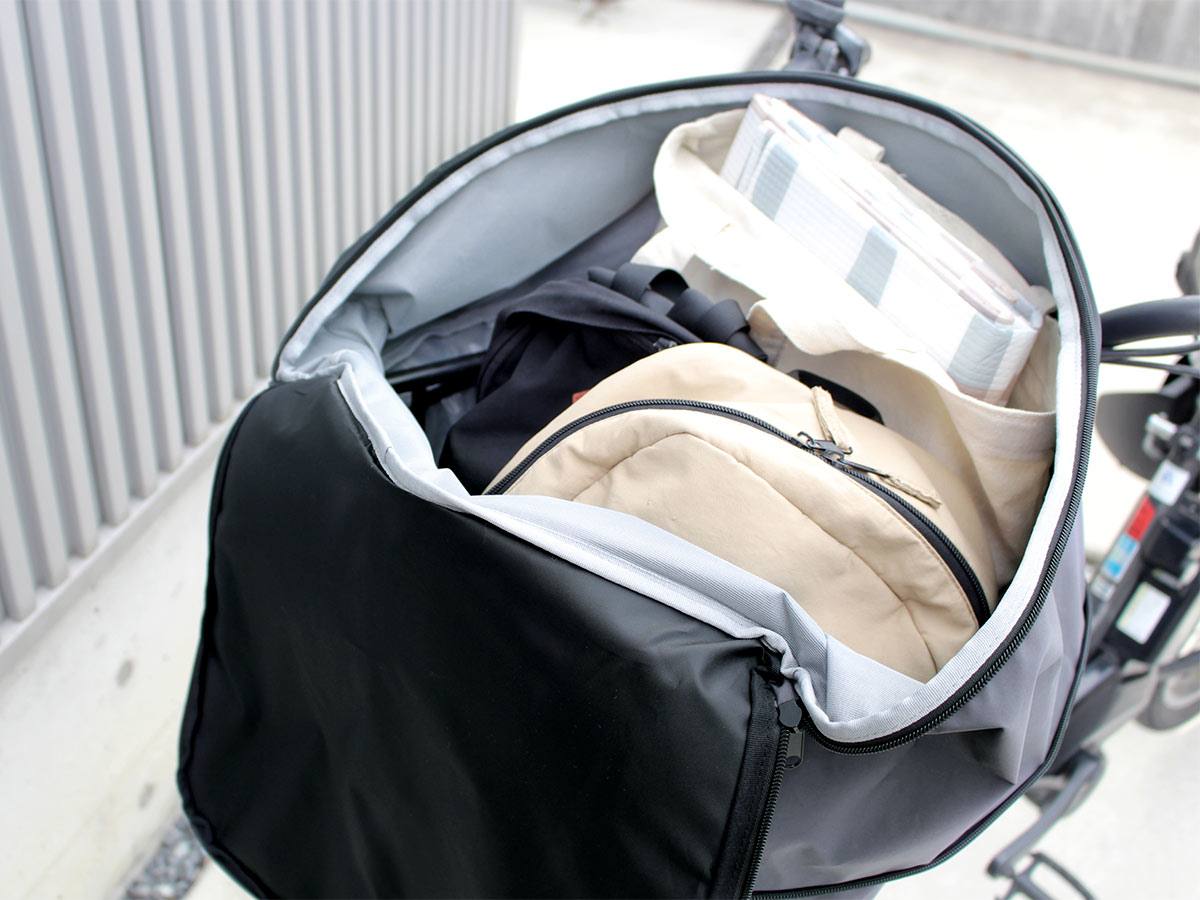 もう前カゴから荷物があふれない！自転車派ママの即戦力「拡張できるカゴカバー」