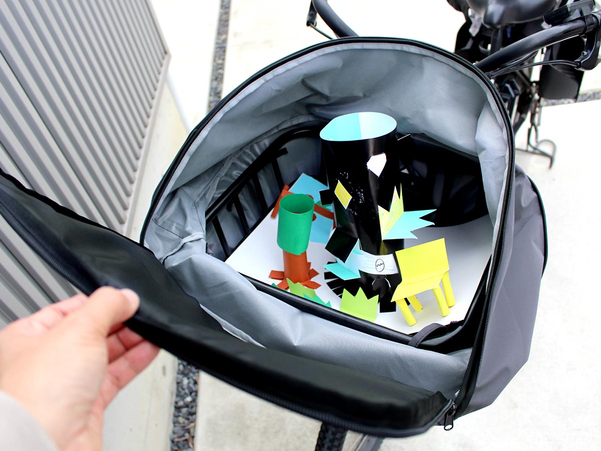 もう前カゴから荷物があふれない！自転車派ママの即戦力「拡張できるカゴカバー」