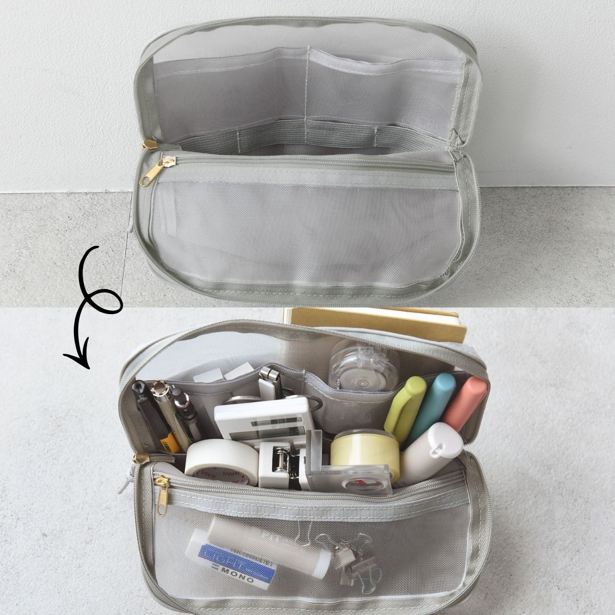 お家から外へ、どこでもワープ！スリムなのにたっぷり大容量の『旅するポーチ』スタッフはどう使う？